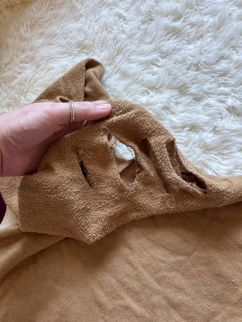 Fashion Nova Camel Brown Textured Hoodie - Picture 15 of 15